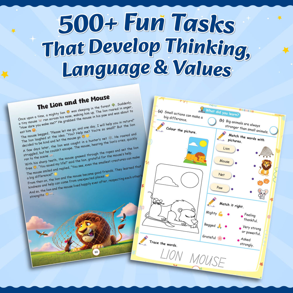 100+ Panchatantra Stories with 500+ Activities| 100 Timeless Moral Stories With Screen free Activities For 2+ Years Old Kids | Fun Creative Images,Stories For Growing Kids- PW Kids