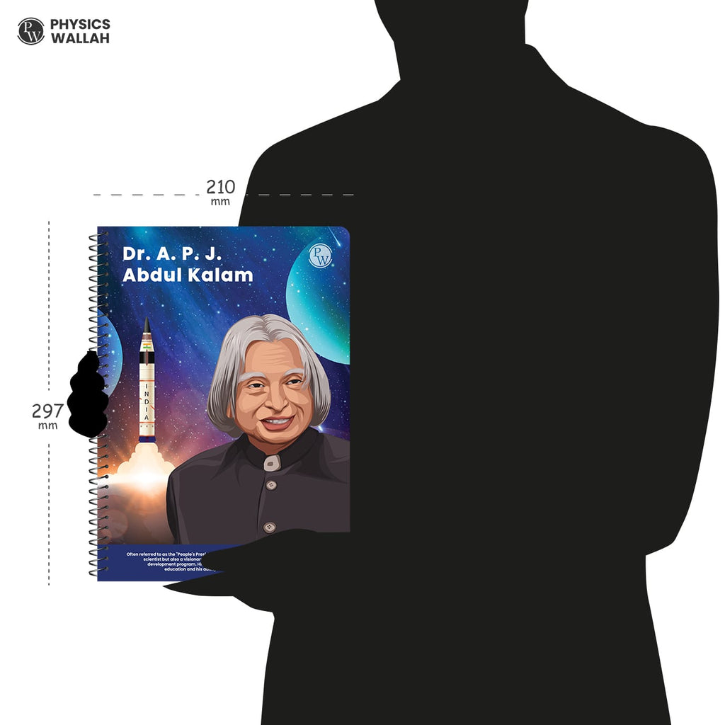 PW Practice Spiral Notebook | 280 Pages | Unruled | Dr. APJ Abdul Kalam