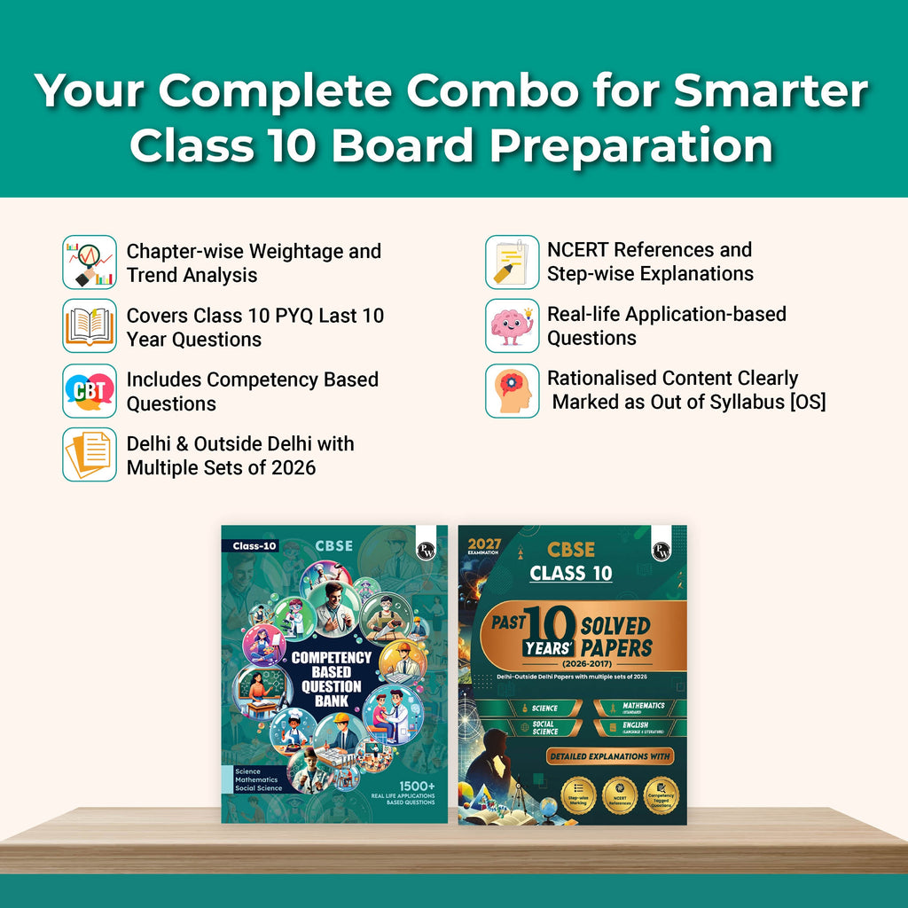 CBSE Class 10 PYQs Last 10 Years and Competency Based Questions Book (Set of 2) For 2027 Board Exams | Delhi & Outside Delhi with Multiple Sets of 2026 | 1500+ Real Life Applications Based Questions