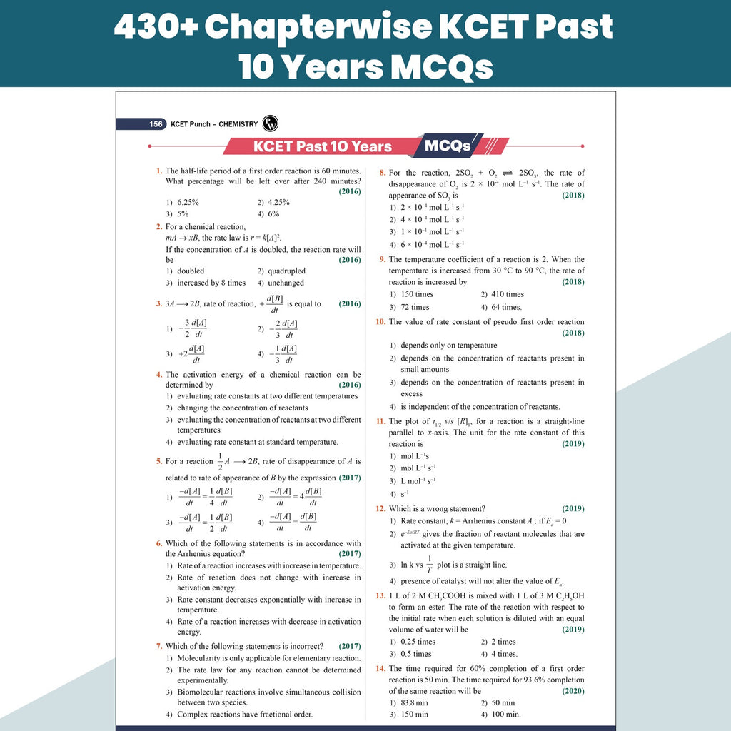 PW Karnataka CET (KCET) Objective NCERT Punch Chemistry For KCET 2027 Exam l Topicwise Theory with 2650+ MCQs | KCET 10 Years PYQs and Mock Tests