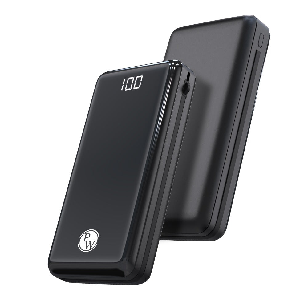 Power Bank 10,000 mAh-2 USB Ports, Micro USB & C-type Input, LED Torch, Charge Indicator