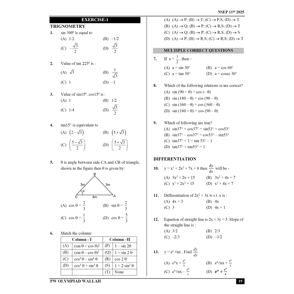 Olympiad Wallah NSEP Class 11 Advanced Physics For JEE & Olympiad 2025 | Detailed Explanations | Problems for Analytical Skills | Ideal For NSEP & Olympiad, INPhO & IPhO