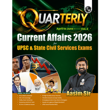 UPSC Quarterly Current Affairs Magazine Vol. 2 April to June 2026 By Aasim Sir | For UPSC & State Civil Services Exams 2026-27 English Edition | GS l, GS ll, GS lll Integrated Coverage