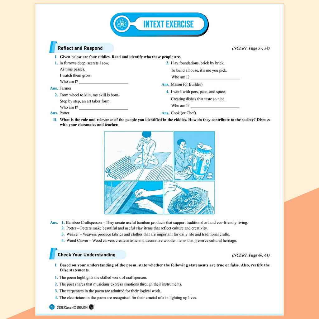 PW New NCERT Class 9 English Kaveri Textbook Solutions with Mind Maps 2026-27 | Revision Book, Solved NCERT Intext Solutions and End Exercises