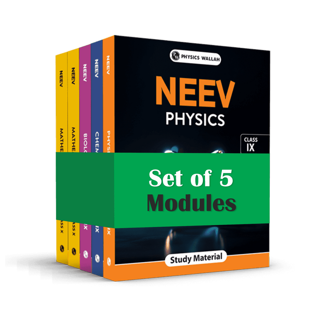 Batch Infinity PW NEEV For Class 9 Physics, Chemistry, Mathematics Part A & B, Biology Combo Set of 5 Books (2025 Edition)