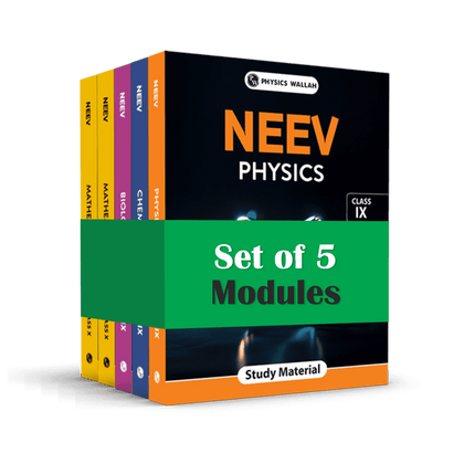 Batch Infinity PW NEEV For Class 9 Physics, Chemistry, Mathematics Part A & B, Biology Combo Set of 5 Books (2025 Edition)