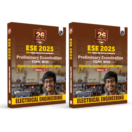 UPSC ESE Topicwise Previous Years Solved Questions 26 Years PYQs Electrical Engineering Preliminary Examination Volume 1 & 2 Combo Set of 2 Books