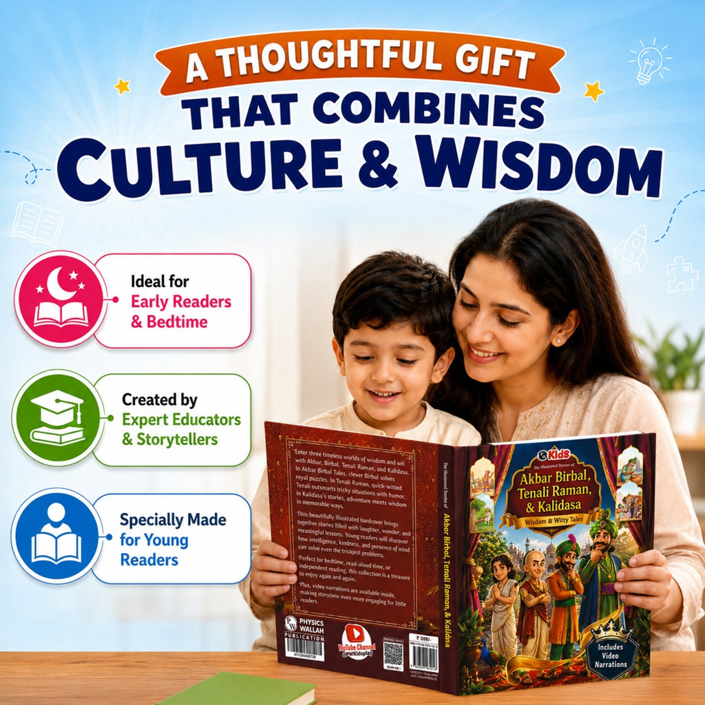 Tenali Raman Story Books For Kids - Illustrated Stories of Akbar Birbal, Tenali Raman & Kalidasa | Wisdom & Witty Tales | Includes Video Narrations | Moral Stories For Kids