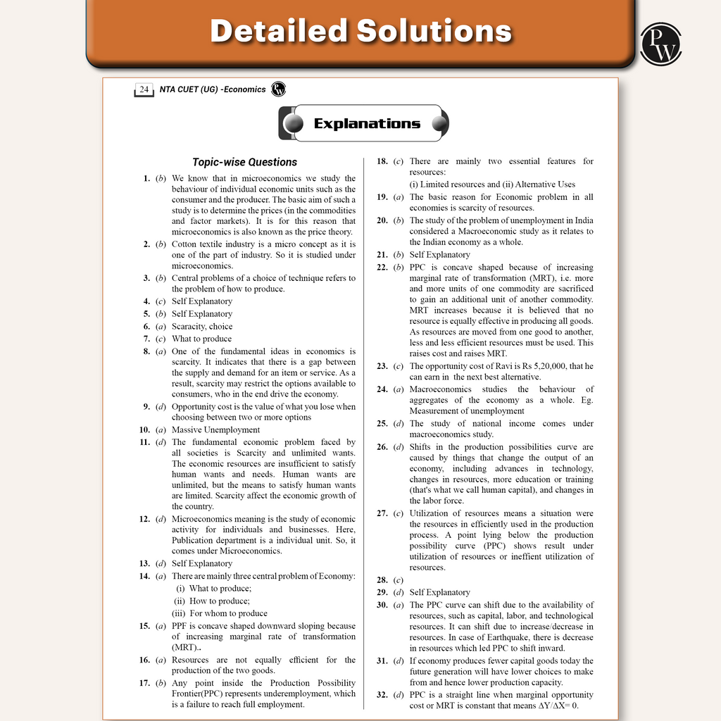 CUET (UG) Economics Chapterwise & Topicwise Question Bank for 2026 Exam | Theory & Exercise with Past Year Questions (2025-2022) PYQ and Mock Tests