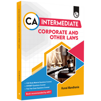 CA Intermediate Group 1 Corporate and Other Laws By Kunal Mandhania | Covering Theory, Exercise and Previous Years Questions & Solutions | MCQs, PYQ, RTP & MTP | Latest Syllabus For January 2026 Exams