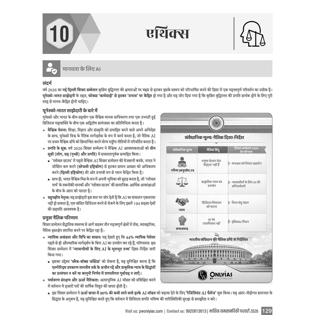 Monthly Current Wallah Magazine February 2026 Edition | Current Affairs For Civil Services Examinations l Hindi Edition