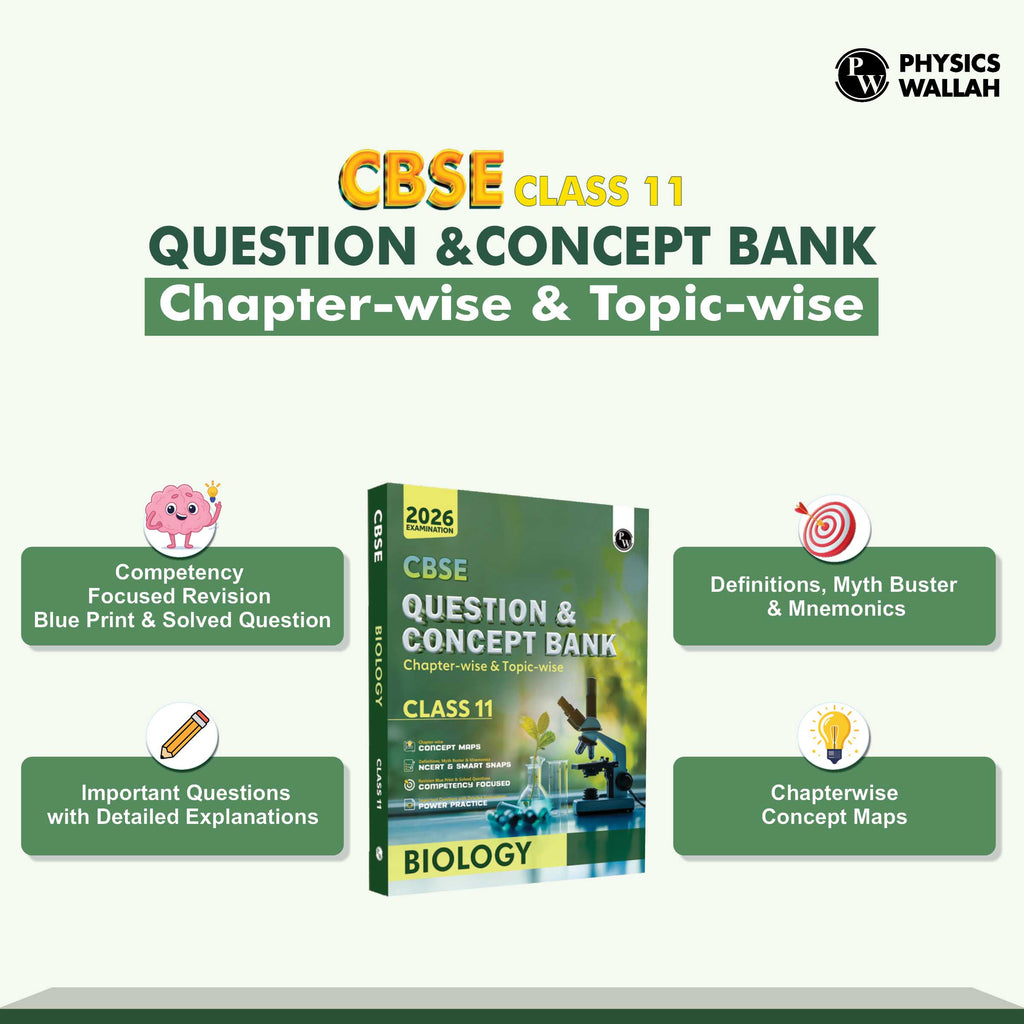 CBSE Question & Concept Bank (QCB) Class 11 Biology Chapter-wise and Topic-wise Solved Questions For 2026 Exams with Competency Based Question