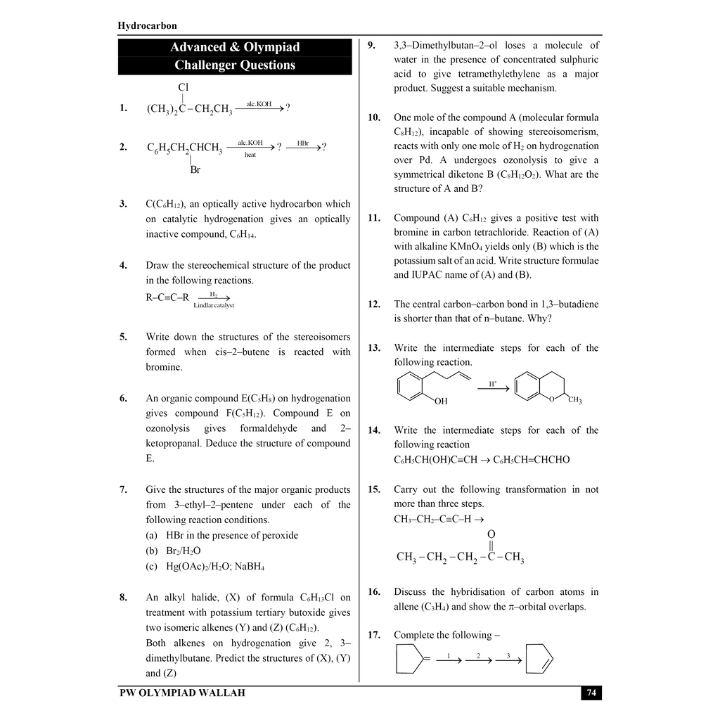 Olympiad Wallah NSEC Class 12 Advanced  Chemistry (Part 1) For 2026 | For NSEC, INChO & IChO Exam | Expert Crafted Content | PYQ, Practice Questions, Detailed Solutions