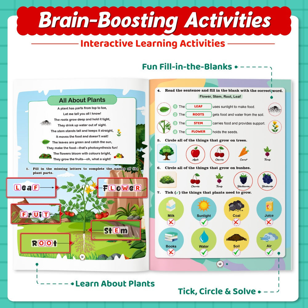555 Science Activity Book For Kids - Brain Games For 5+ Years Old Kids | Free 500+ Printable Worksheets, Science Workbook, Puzzles, Colorful Games, Riddles, Word Problems, Facts, Nature, Animals