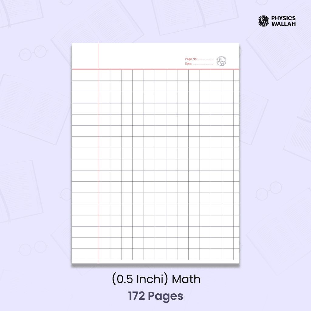 Doodle Notebook | 172 Pages | 18 x 24 cm | Math 0.5 Inch (12 mm )