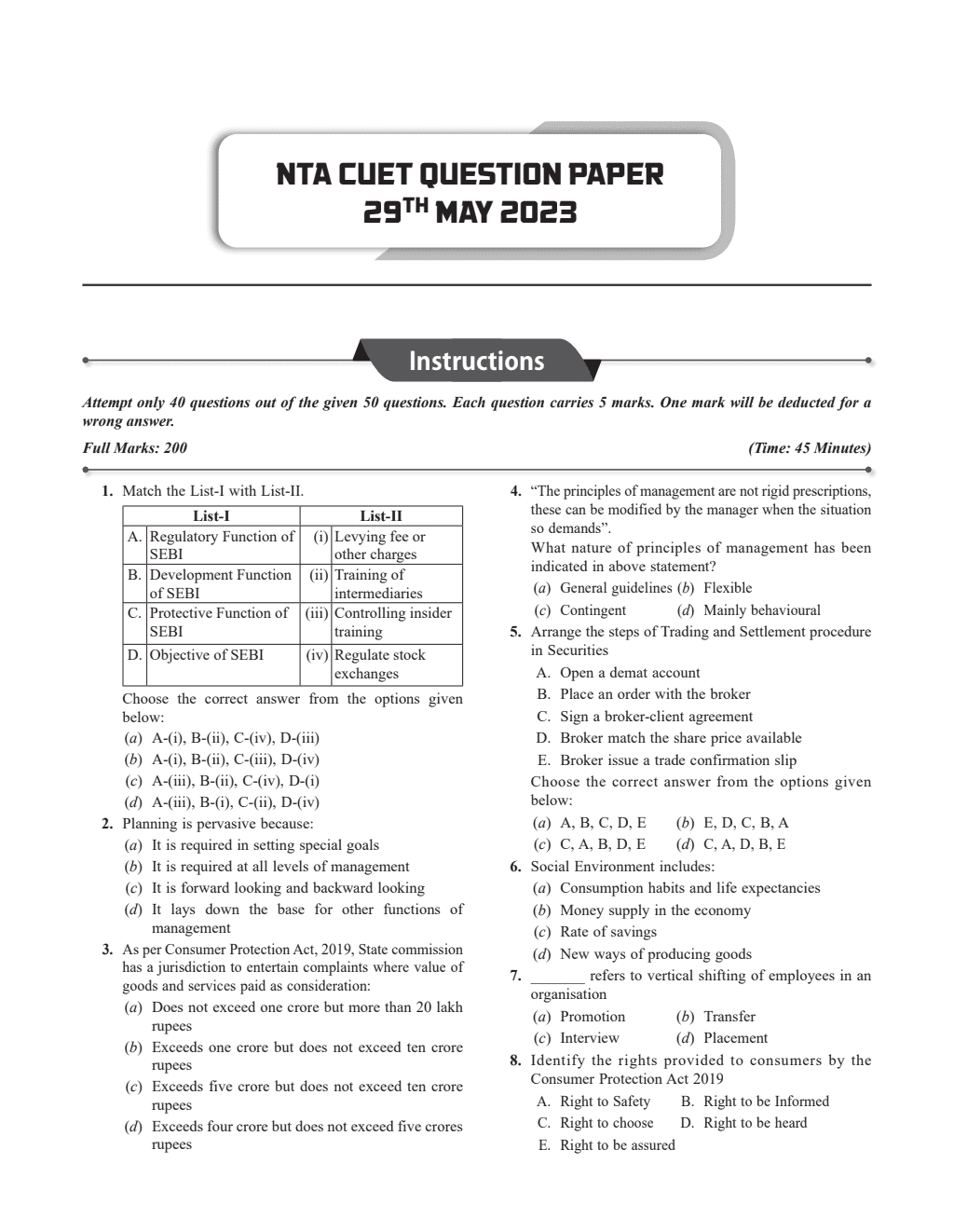 CUET (UG) Business Studies Chapterwise & Topicwise Question Bank (2023- 2024) with Complete NCERT Crux, CUET PYQs (2022-2023) Past Year Questions and Mock Test I For Central Universities Entrance Test 2024-2nd edition