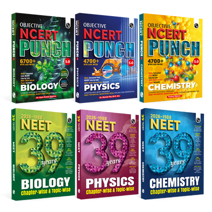 NEET Objective NCERT Punch 5.0 & 39 NEET PYQs (2026-1988) Combo Set of 6 Books For NEET 2027 Exam | l Updated with Most Probable NEET Potential Questions (NPQ) For End Time Preparation