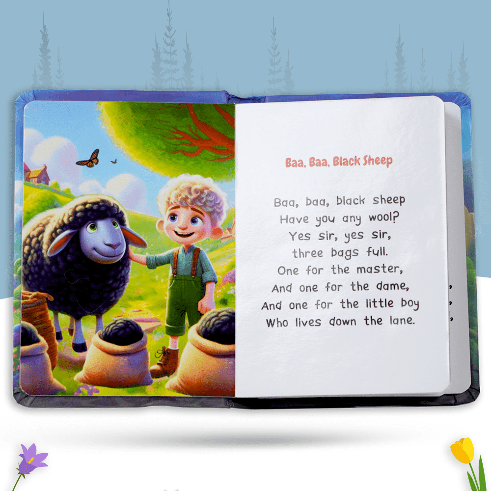 Kids' First Nursery Rhymes Padded Board Book l Colorful Illustrated Nursery Rhymes for Kids