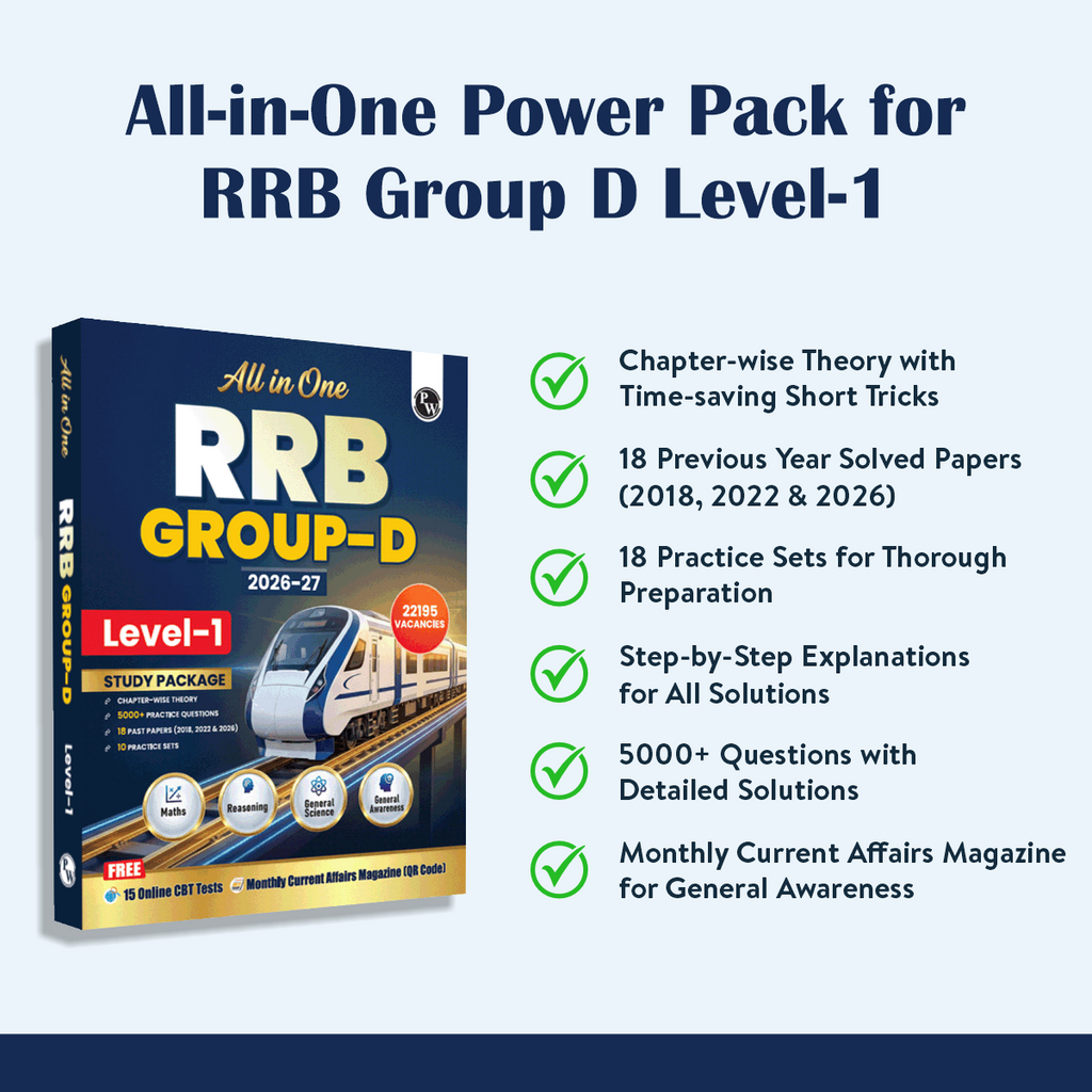 All in One RRB Group D Level-1 For 2026-27 Exam | Chapterwise Theory, Short Tricks and Exercises | 15 Previous Year Papers (PYQs) 2018- 2026 with 15 Practice Sets