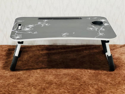 Study Table Bed Table Premium Laptop Table/and Portable Plastic/Writing Desk for Office/Home/School (Grey design)
