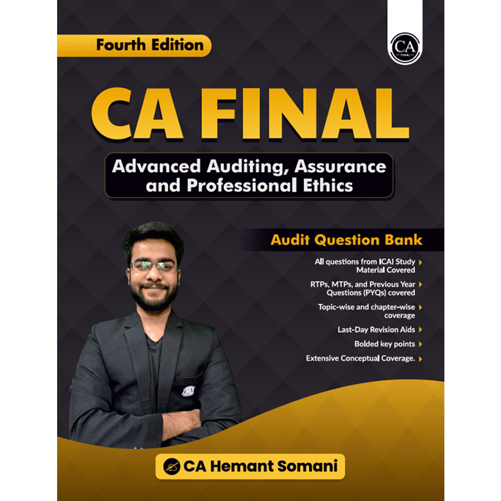 CA Final Advanced Auditing, Assurance & Professional Ethics Audit Question Bank By CA Hemant Somani For May 2027 Exams | Concept & Questions, All ICAI SM, RTP, MTP & PYQs Covered