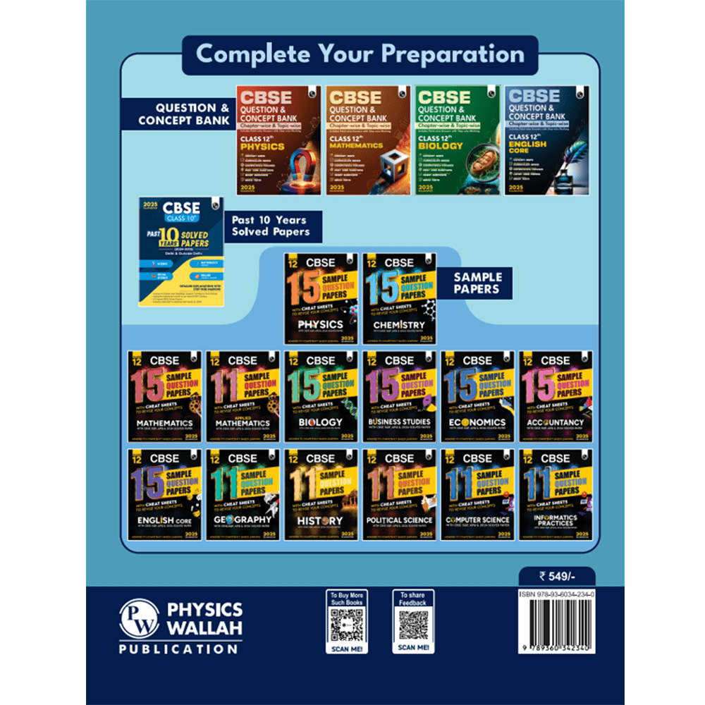 CBSE Question & Concept Bank (QCB) Class 12 Chemistry 2024 - 2025 Chapter-wise and Topic-wise Solved Questions