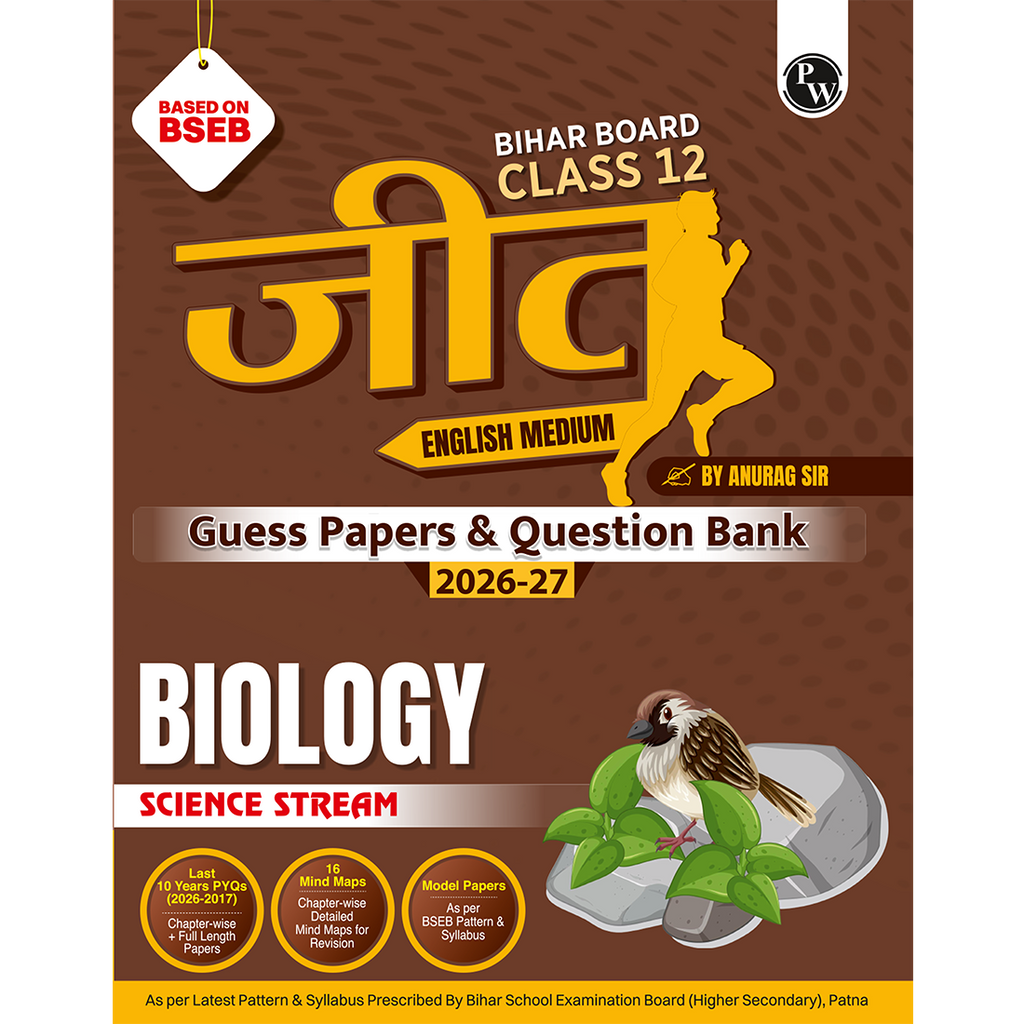 Bihar Board Class 12 Question Bank Biology JEET Guess Papers & Question Bank By Anurag Sir For 2026-27 Exam | Chapterwise Mind Maps & Previous 10 Years Questions, Model Papers with OMR