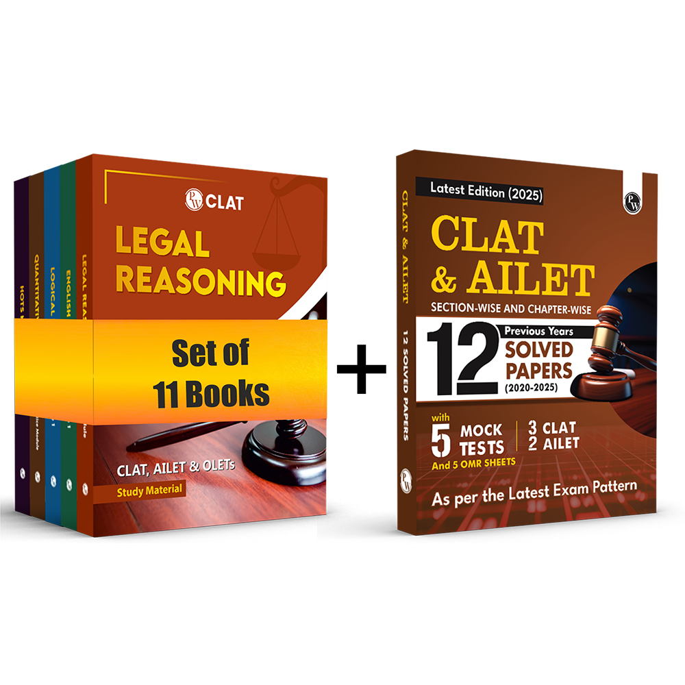 CLAT Complete Module Set of 12 For CLAT, AILET & OLETs Exams 2026 Latest Edition with CLAT PYQ Book