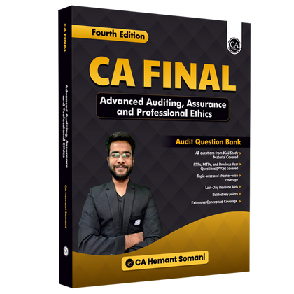 CA Final Advanced Auditing, Assurance & Professional Ethics Audit Question Bank By CA Hemant Somani For May 2027 Exams | Concept & Questions, All ICAI SM, RTP, MTP & PYQs Covered