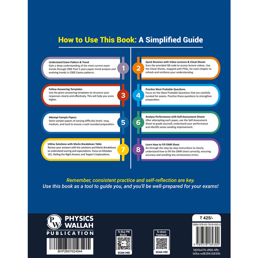 PW CBSE 15 Sample Question Papers Class 10 Science For 2027 Board Exam (New Pattern) | CBSE Like Question Booklet and Answer Sheets, Marking Stickers, Mind Maps, Most Probable Questions