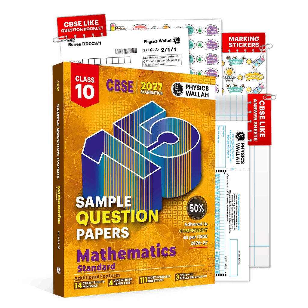 CBSE 15 Sample Question Papers Class 10 Maths (Standard) For 2027 Board Exam (New Pattern) | CBSE Like Question Booklet and Answer Sheets, Marking Stickers, Mind Maps, Most Probable Questions