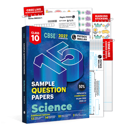 PW CBSE 15 Sample Question Papers Class 10 Science For 2027 Board Exam (New Pattern) | CBSE Like Question Booklet and Answer Sheets, Marking Stickers, Mind Maps, Most Probable Questions