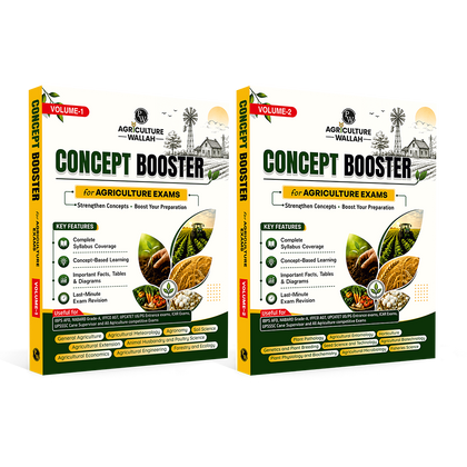 PW Agriculture Wallah Concept Booster for all Competitive Exams | Combo Set of 2 Books 2026 | Complete Syllabus Coverage with Quick Revision | Useful For IBPS AFO, IFFCO AGT, ICAR & Other Competitive Exams
