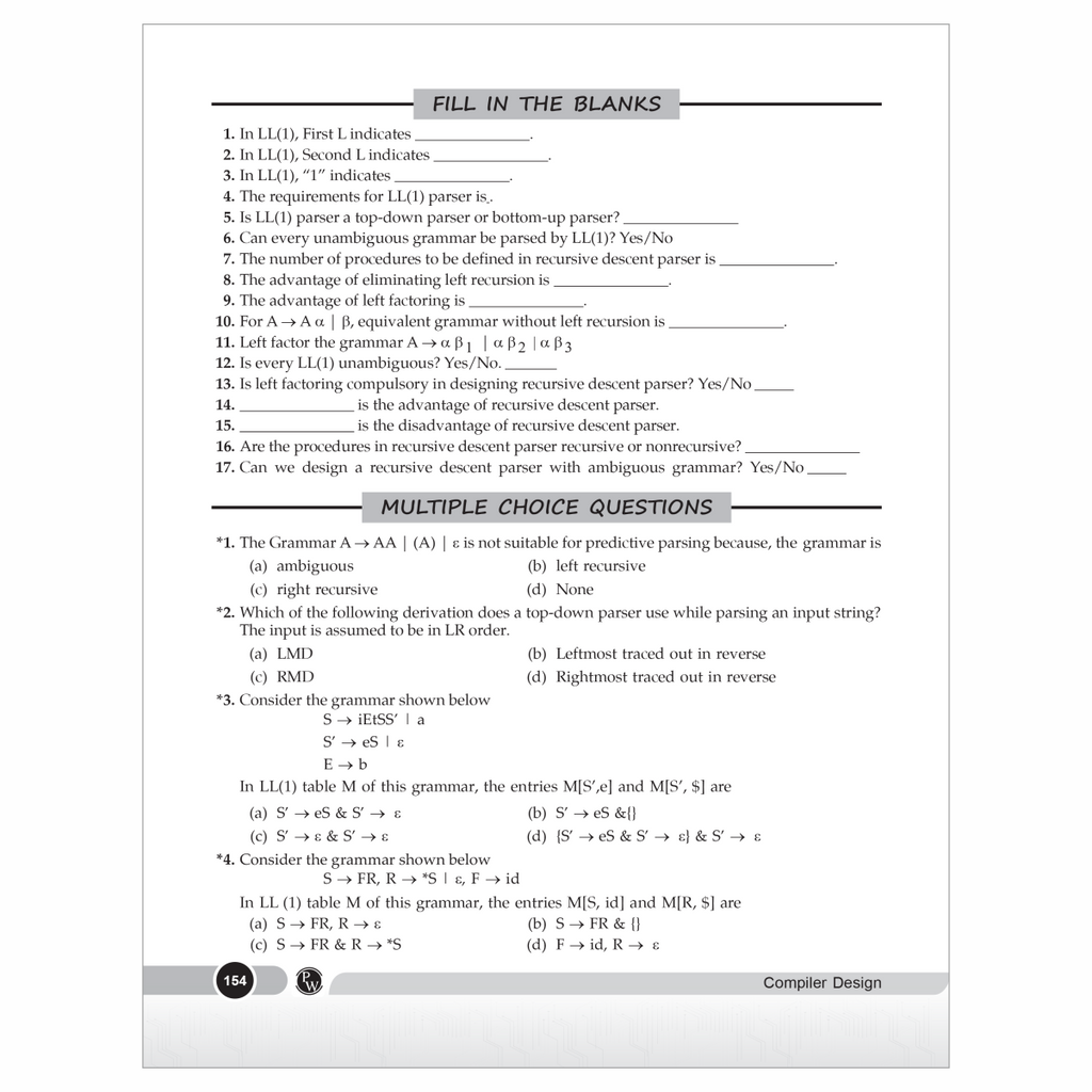 Principles of Compiler Design By Dr. K.V.N Sunitha & Ravindrababu Ravula For GATE and Engineering Students | Chapterwise Theory & Questions