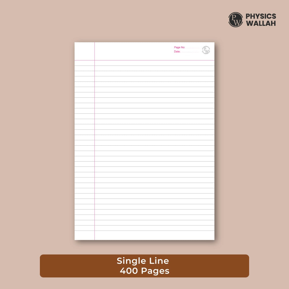 400 Pages A4 Notebook | Sinacgle line | Ruled Notebook for School, College & Office Use | Smooth Paper | Durable Cover