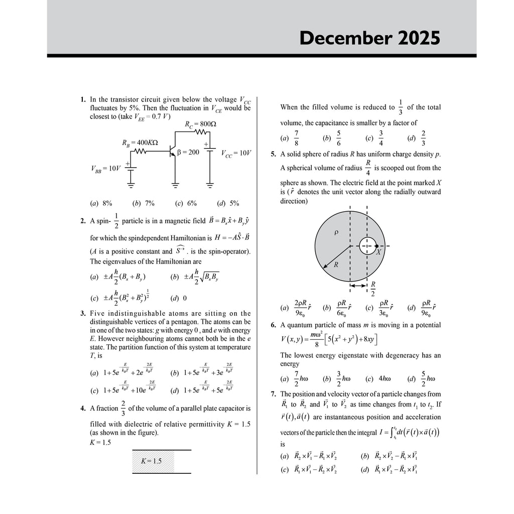 PW CSIR NET Recap Physical Sciences PYQ Chapterwise & Yearwise Previous 11 Years Solved Papers (2015-December 2025) | Latest December 2025 Paper Covered l For TIFR, JEST, GATE and IIT JAM Exams
