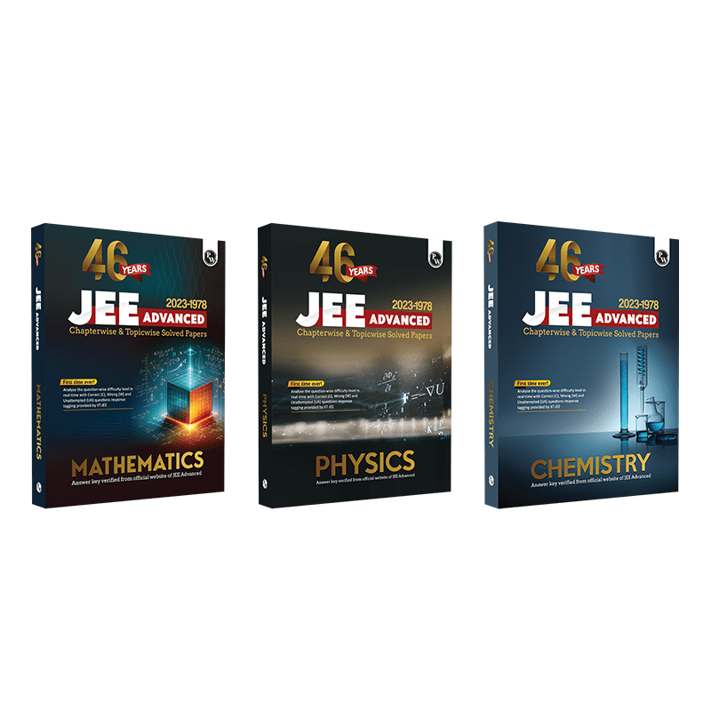 46 Years Physics, Mathematics and Chemistry Combo Set of 3 Books Chapterwise and Topicwise Solved Papers PYQ of JEE Advanced 1978 to 2023