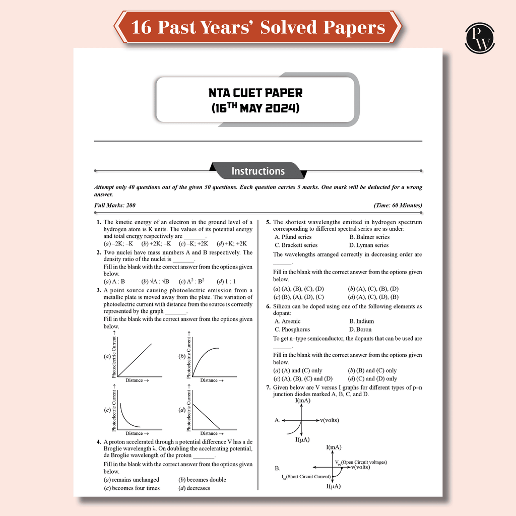 NTA CUET UG Science Stream Combined Mock Test and Past Year Papers (Physics, Chemistry, Biology, Maths) For 2025 Exams, NTA-like Test Booklet with OMR Sheet | FREE Online CBT