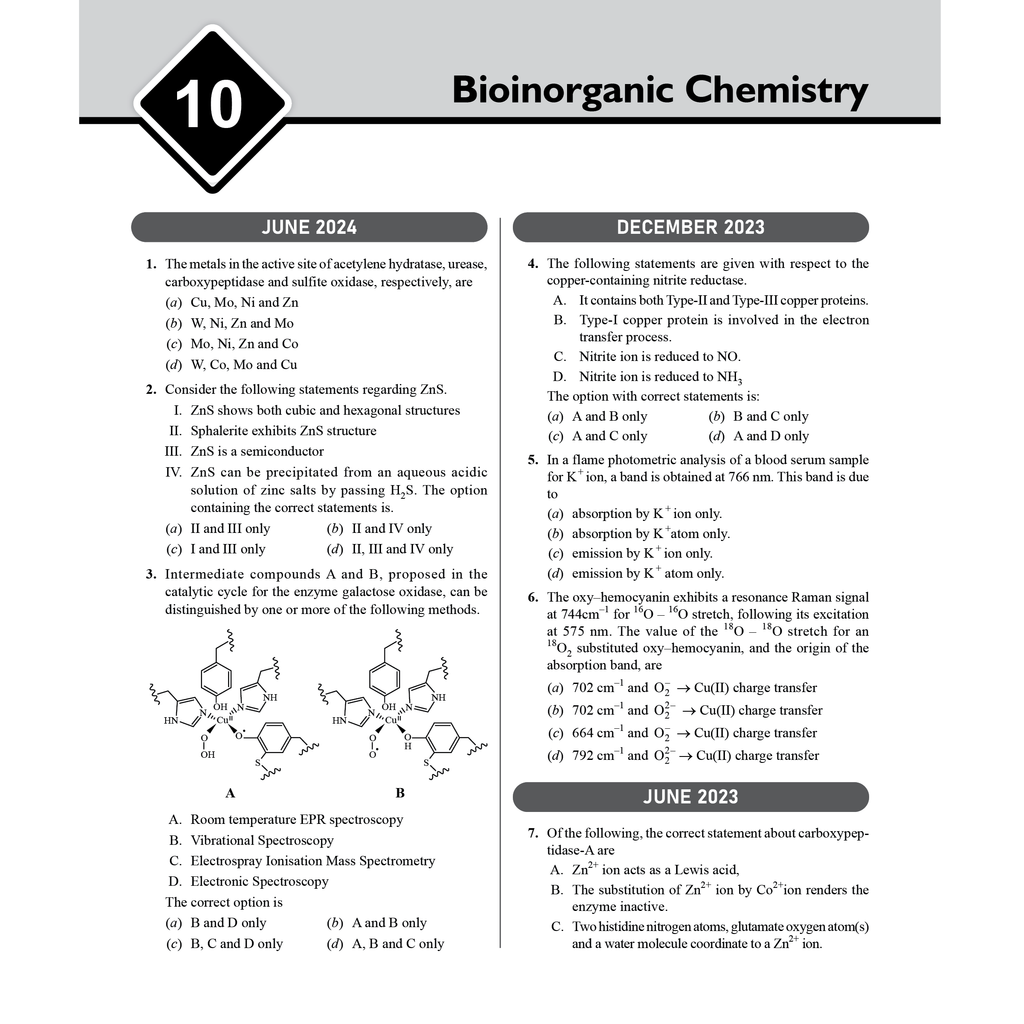 CSIR - NET Recap Chemical Sciences Chapterwise & Yearwise Previous Years Solved Papers (2025-2015) PYQ Latest December 2024 Paper Covered l TIFR, JEST, GATE and IIT JAM Exams