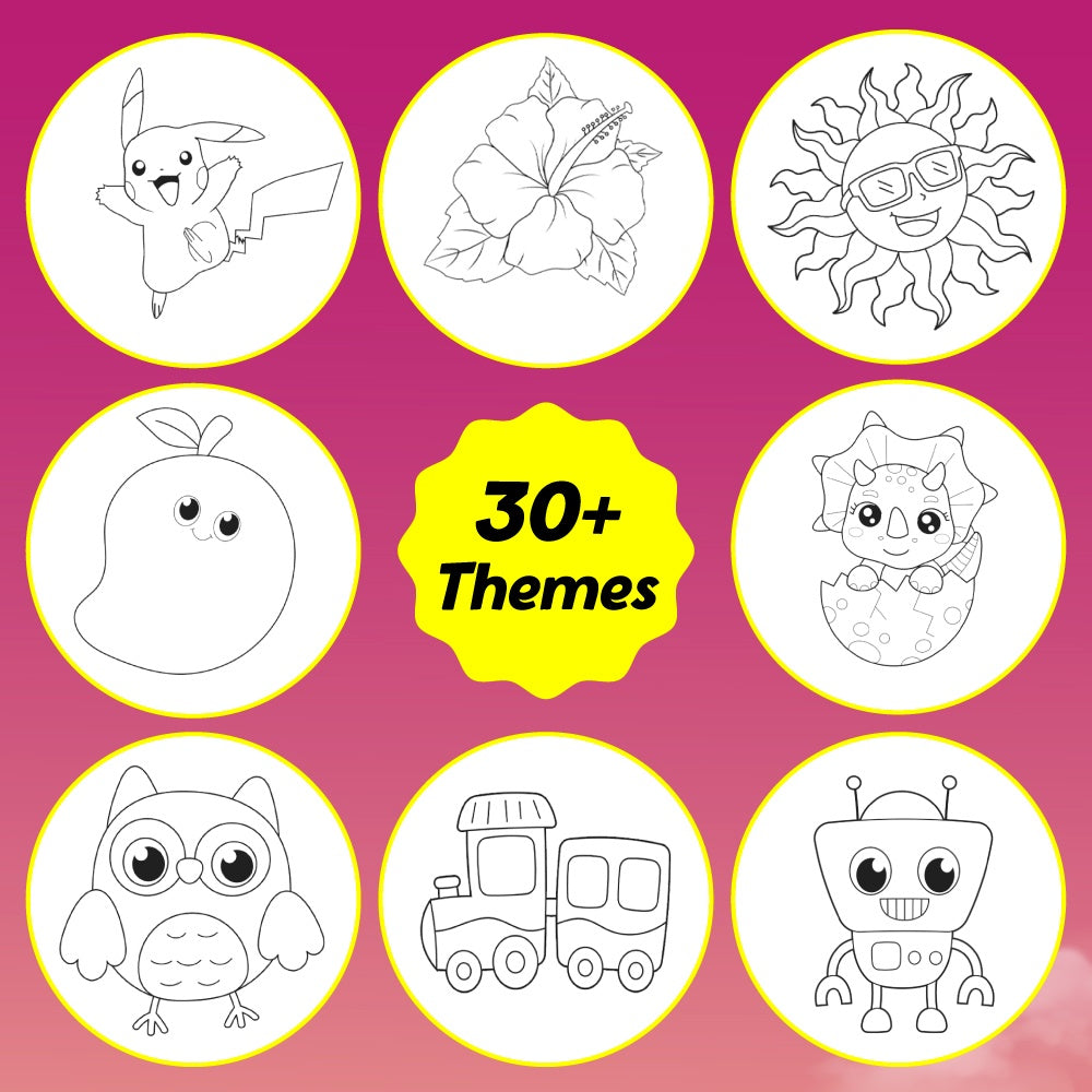 555 Coloring Book for Kids 2 to 5 Years | 30 + Themes for Crayons, Pencil, Coloring, Painting, Sketch Book & Drawing Book | Jumbo Colouring Book, Screen Free Activities & Thoughtful Gifts for Kids