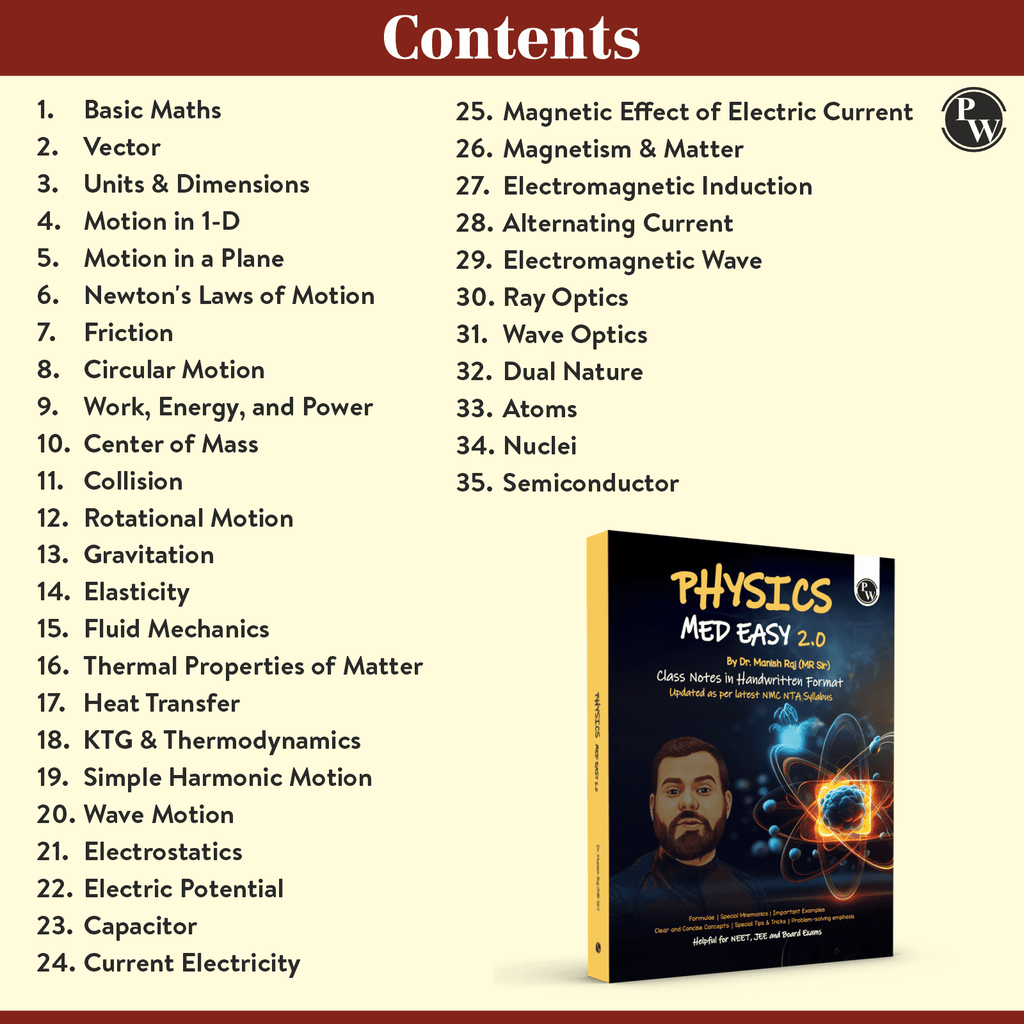 Digital-Book + Med Easy Physics Class 11 Handwritten Notes By MR Sir | Helpful For NEET, JEE and Board Exams | Detailed Notes For Basic to Advanced Preparations