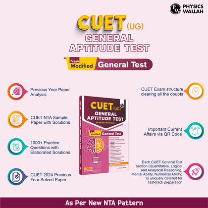 CUET (UG) General Aptitude Test 2025-26 Chapterwise & Topicwise Question Bank with Past Year Questions and Mock Tests 4th Edition