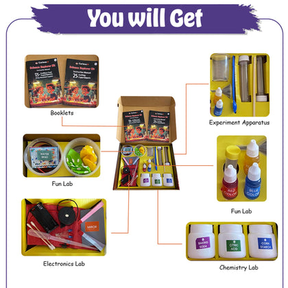 Curious Jr. 150 Science Explorer Kit for Boys and Girls| Birthday Gifts Ideas for Kids| STEM Learning Toys for 6,7,8,9,10,11,12,13,14 Year Olds| Science Project Kit