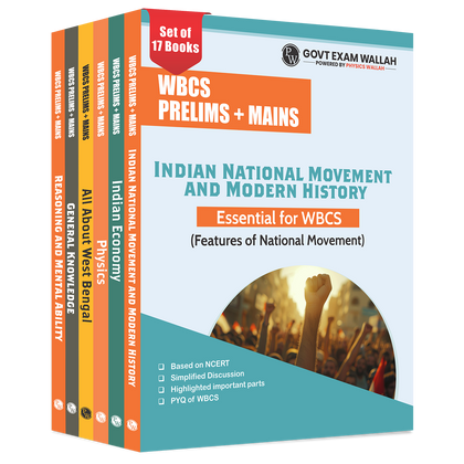 PW  WBCS Wallah Prelims & Mains Combo Set of 17 Books For WBCS 2026 Exam | Comprehensive Learning Series For Prelims and Mains