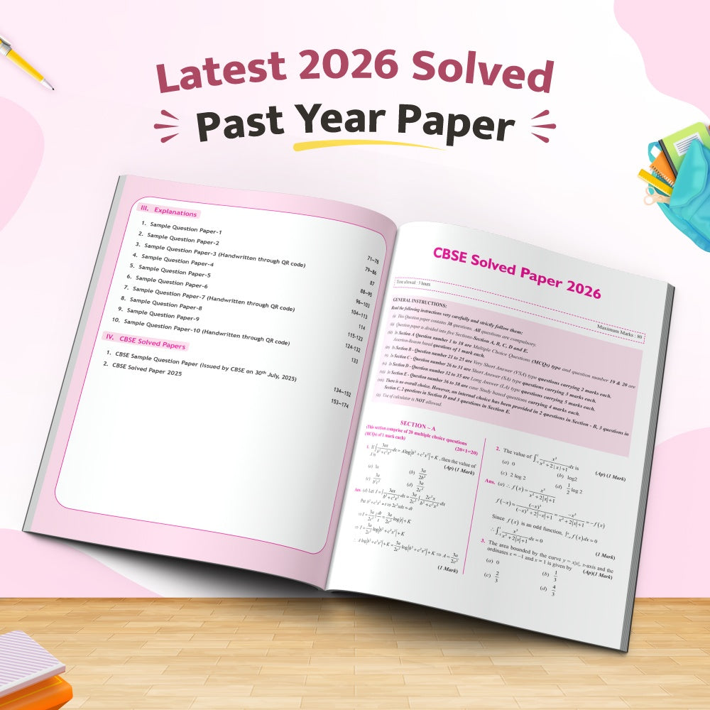 CBSE 12 Sample Question Papers Class 12 Maths For 2027 Board Exam (New Pattern) | 2026 Solved Paper, Chapterwise Mind Maps, Stepwise Marking