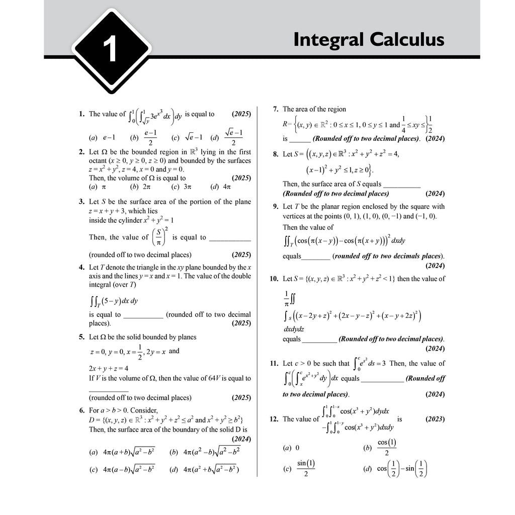 PW IIT JAM Recap 22 Years Mathematics PYQ Chapterwise & Yearwise Previous Year Solved Papers (2026-2005) with 5 Mock Tests l Latest Exam Questions Covered