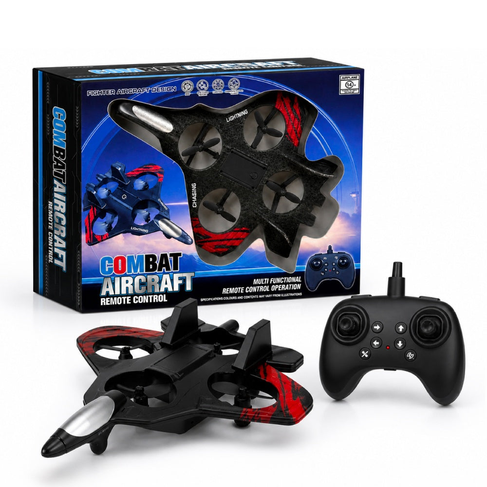 Remote Control RC Plane for Beginners, 360Â° Flip Hovering Stunt Fighter Jet Toy with Lights, Glider Combat Aircraft for Kids, Birthday/Return Gift for Boys & Girls