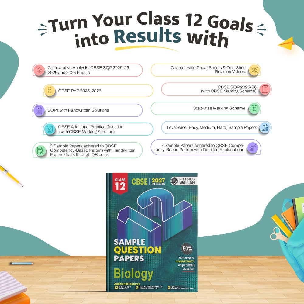 CBSE 12 Sample Question Papers Class 12 Biology For 2027 Board Exam (New Pattern) | 2026 Solved Paper, Chapterwise Mind Maps, Stepwise Marking