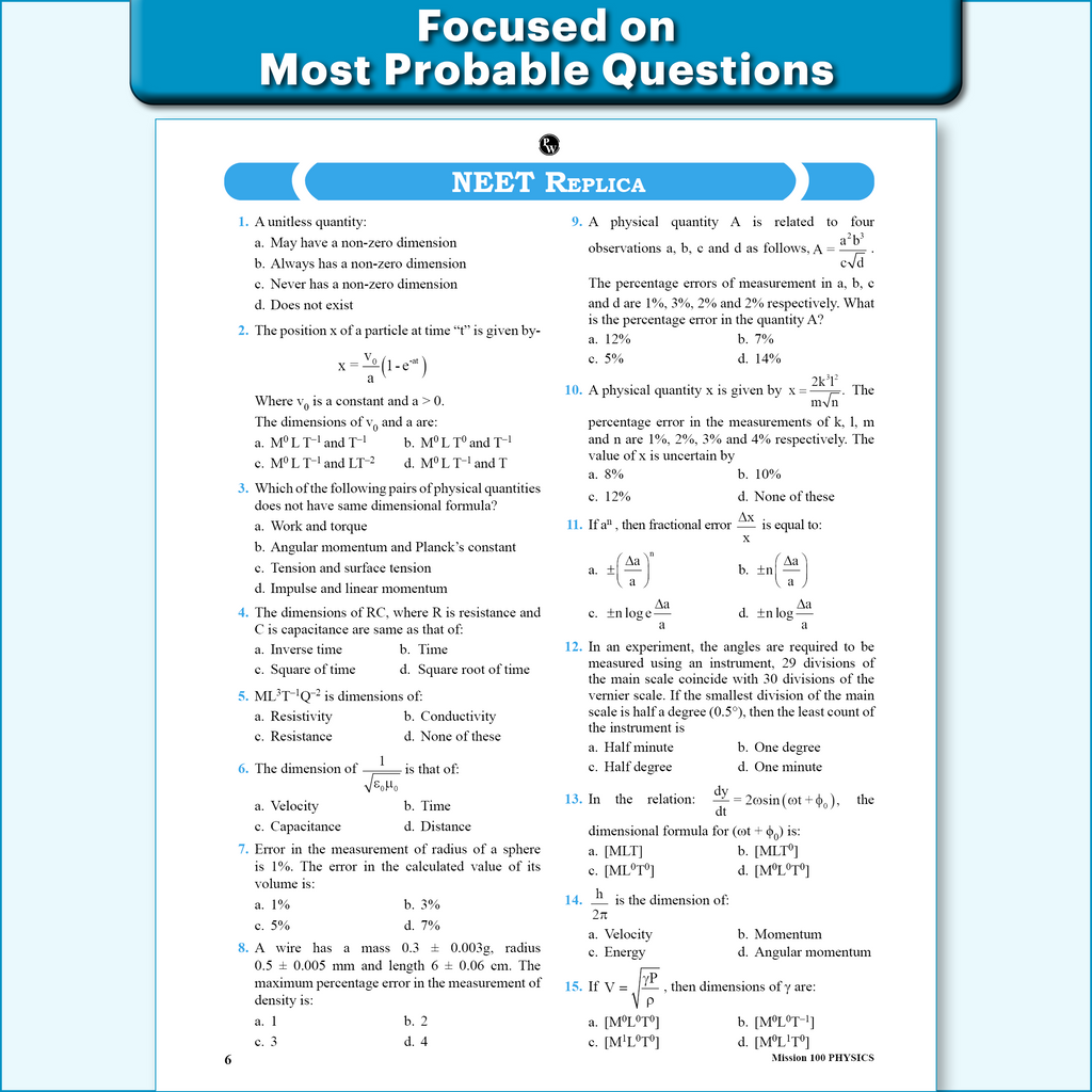 Most Wanted for NEET Physics for 2026