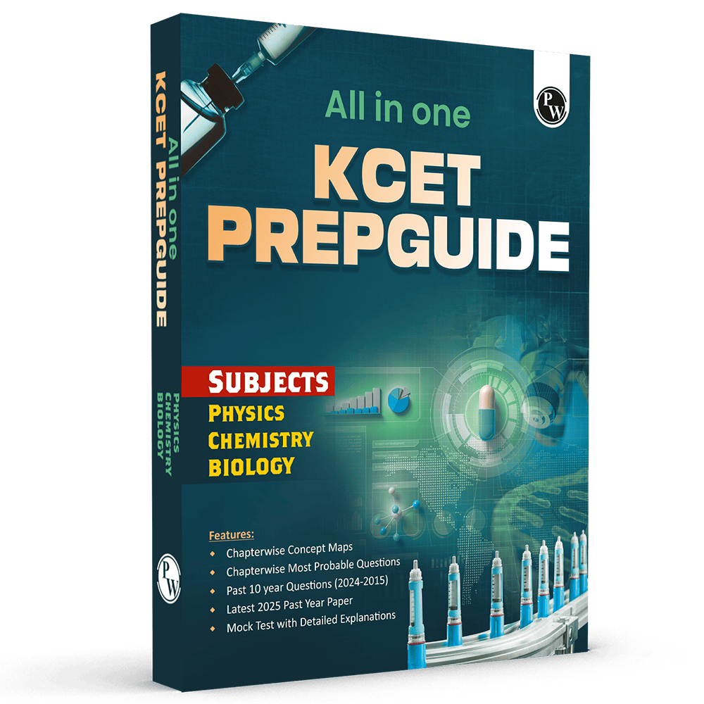 PW All in One KCET Prepguide For Engineering Exam 2026 | Physics, Chemistry, Biology | Chapterwise Concept Maps, Most Probable Questions, Past 10 Year PYQs, Mock Tests
